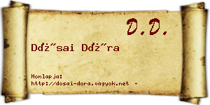Dósai Dóra névjegykártya